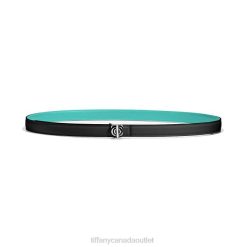 Tiffany Reversible Belt Strap Unisex 0J0F2487 Accessories in Tiffany Blue and Black Leather, 20 mm Wide