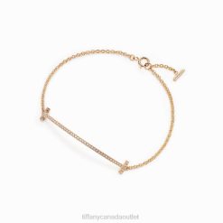 Tiffany Smile Bracelet Unisex 0J0F1328 Jewelry in Yellow Gold with Diamonds