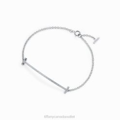 Tiffany Smile Bracelet Unisex 0J0F1432 Jewelry in White Gold with Diamonds