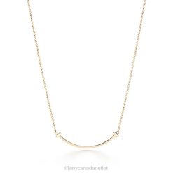 Tiffany Smile Pendant Unisex 0J0F1 Jewelry in Yellow Gold, Small