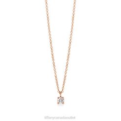 Tiffany Solitaire Diamond Pendant Unisex 0J0F27 Jewelry in Rose Gold