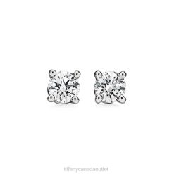 Tiffany Solitaire Diamond Stud Earrings Unisex 0J0F700 Jewelry in Platinum