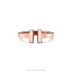 Tiffany Square Ring Unisex 0J0F1539 Jewelry in Rose Gold