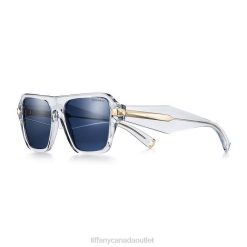 Tiffany Sunglasses Unisex 0J0F2496 Accessories in Clear Acetate with Dark Blue Lenses
