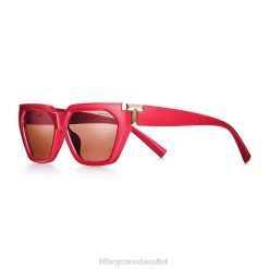 Tiffany Sunglasses Unisex 0J0F2504 Accessories in Coral Acetate with Pink Lenses