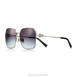Tiffany Sunglasses Unisex 0J0F2514 Accessories in Pale Gold-colored Metal with Gray Lenses