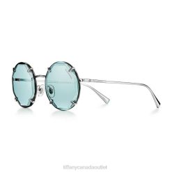 Tiffany Sunglasses Unisex 0J0F2531 Accessories in Silver-colored Metal with Tiffany Blue Lenses