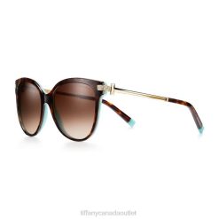 Tiffany Sunglasses Unisex 0J0F2551 Accessories in Tortoise Acetate with Gradient Brown Lenses