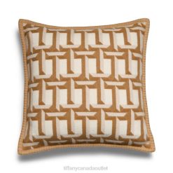 Tiffany T True Cushion Unisex 0J0F2282 Home Decor in Camel Cashmere and Wool