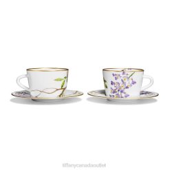 Tiffany Teacup and Saucer Unisex 0J0F2029 Home Decor Set of Two, in Porcelain