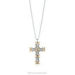 Tiffany Ten Stone Cross Pendant Unisex 0J0F321 Jewelry