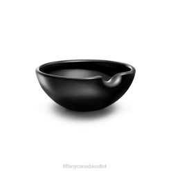Tiffany Thumbprint Bowl Unisex 0J0F2147 Home Decor in Black Venetian Glass