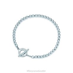 Tiffany Toggle Bead Bracelet Unisex 0J0F1393 Jewelry in Sterling Silver, 4 mm