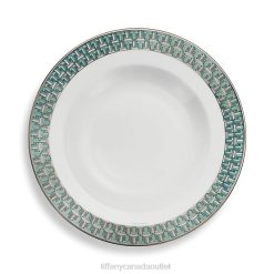 Tiffany True Bowl Unisex 0J0F2064 Home Decor with a Hand-painted Platinum Rim