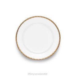 Tiffany True Dessert Plate Unisex 0J0F2056 Home Decor with a Hand-painted Gold Rim