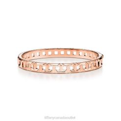 Tiffany True Narrow Hinged Bangle Unisex 0J0F1148 Jewelry in 18k Rose Gold