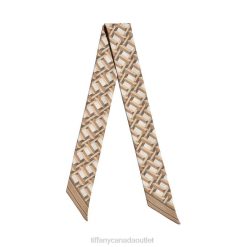 Tiffany True Ribbon Scarf Unisex 0J0F2458 Accessories in Camel Brown Silk