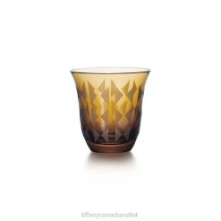 Tiffany Water Glass Unisex 0J0F2210 Home Decor in Amber Yellow Lead Crystal
