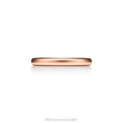 Tiffany Wedding Band Ring Unisex 0J0F1568 Jewelry in Rose Gold, 2.5 mm Wide