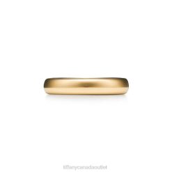 Tiffany Wedding Band Ring Unisex 0J0F1571 Jewelry in Yellow Gold, 4 mm Wide
