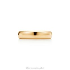 Tiffany Wedding Band Ring Unisex 0J0F1747 Jewelry in Yellow Gold, 4.5 mm Wide