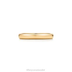 Tiffany Wedding Band Ring Unisex 0J0F1878 Jewelry in Yellow Gold, 3 mm Wide
