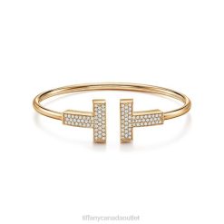 Tiffany Wide Diamond Wire Bracelet Unisex 0J0F1301 Jewelry