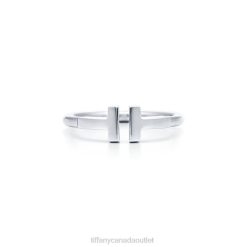 Tiffany Wire Ring Unisex 0J0F1639 Jewelry in 18k White Gold