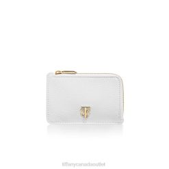 Tiffany Zip Card Case Unisex 0J0F2414 Accessories in White Leather